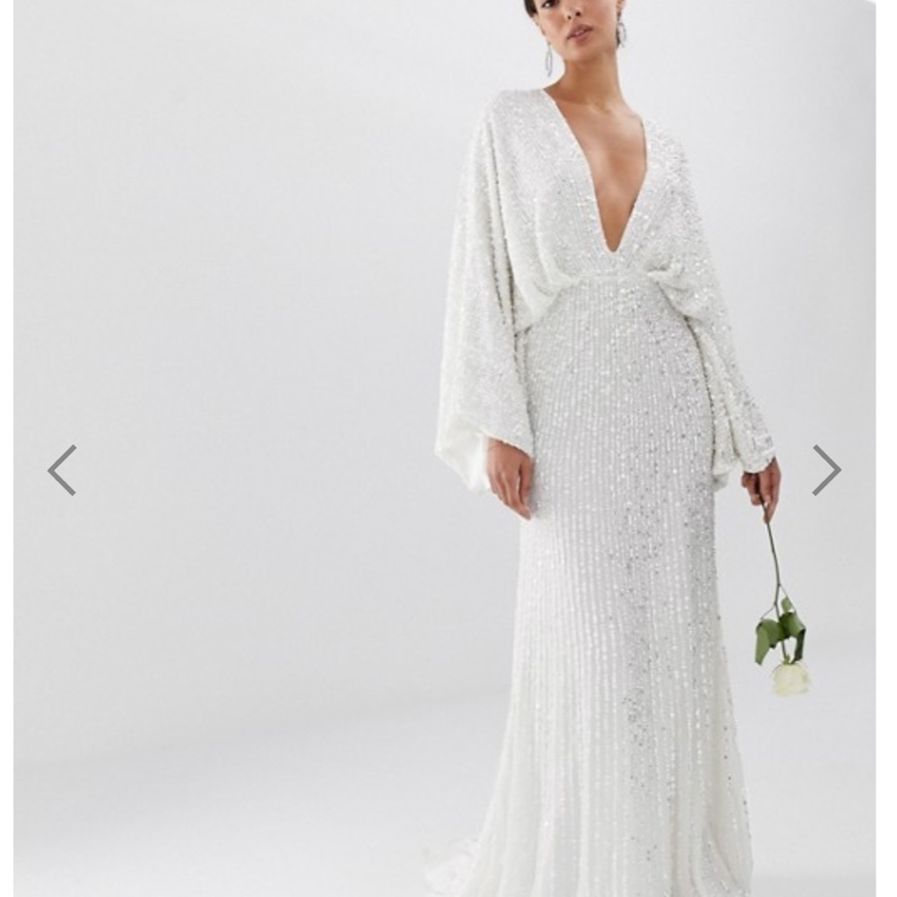ASOS EDITION sequin kimono sleeve wedding dress